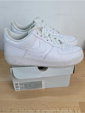 Nike White Low-Top Leather Sneakers